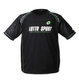 lotto DRYメッシュ半袖Tシャツ ブラック