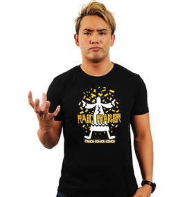 新日本プロレス オカダ・カズチカ「ココペリ」半袖Tシャツ ブラック