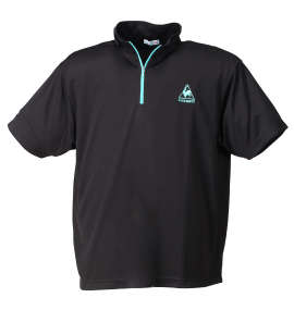 LE COQ SPORTIF ハーフジップ半袖シャツ ブラック