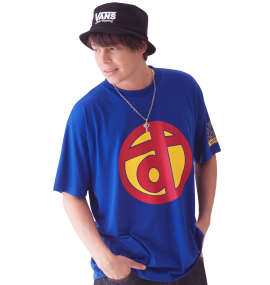 Dr.スランプアラレちゃん 半袖Tシャツ ブルー