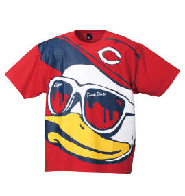 b-one-soul 広島東洋カープ×DUCK DUDE「ALL FACE」半袖Tシャツ レッド