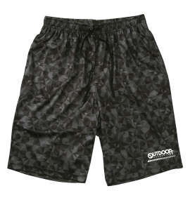OUTDOOR PRODUCTS DRYメッシュ総柄ハーフパンツ ブラック