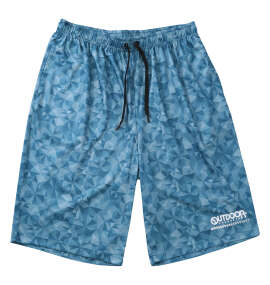 OUTDOOR PRODUCTS DRYメッシュ総柄ハーフパンツ ブルー