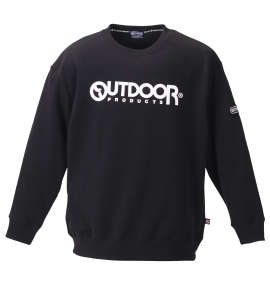 OUTDOOR PRODUCTS 裏起毛クルートレーナー ブラック