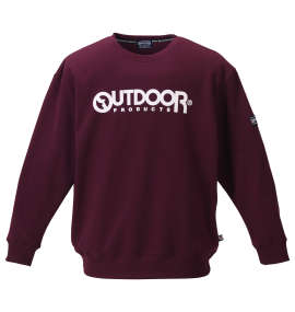 OUTDOOR PRODUCTS 裏起毛クルートレーナー ワイン