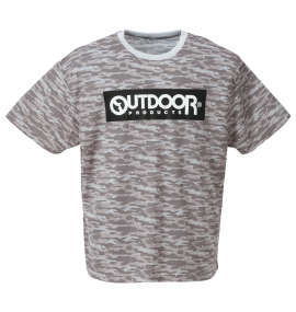 OUTDOOR PRODUCTS DRYメッシュカモフラ柄半袖Tシャツ グレー