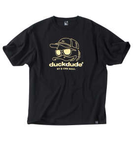 b-one-soul DUCK DUDEメタリックフェイス半袖Tシャツ ブラック