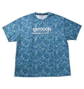 OUTDOOR PRODUCTS DRYメッシュ総柄半袖Tシャツ ブルー