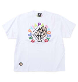 GALFY おしゃぶりワンワンカラフルロゴ半袖Tシャツ ホワイト