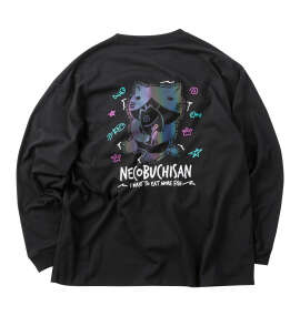 NECOBUCHI-SAN 天竺長袖Tシャツ ブラック