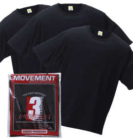 MANCHES クルーTシャツ3枚パック ブラック