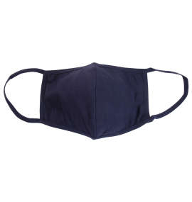  大きめサイズ冷感素材の洗える布マスク ネイビー