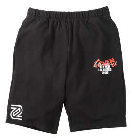 SEVEN2 裏毛スウェットハーフパンツ ブラック