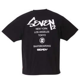 SEVEN2 ストレッチポリエステル半袖Tシャツ ブラック