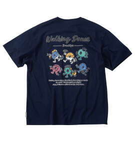 Walking Donut T/C天竺刺繍発泡プリント半袖Tシャツ ネイビー