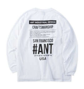 ANT INDUSTRIAL DESIGN 天竺長袖Tシャツ ホワイト