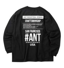 ANT INDUSTRIAL DESIGN 天竺長袖Tシャツ ブラック