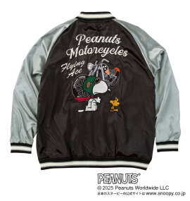 FLAGSTAFF×PEANUTS スヌーピーコラボリバーシブルスカジャン ブラック