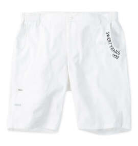 SY32 by SWEET YEARS バックエンボスハーフパンツ ホワイト