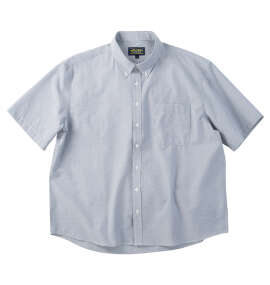 Mc.S.P 吸汗速乾TCシアサッカーB.D半袖シャツ ブルーストライプ