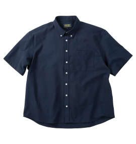 Mc.S.P 吸汗速乾TCシアサッカーB.D半袖シャツ ダークネイビー