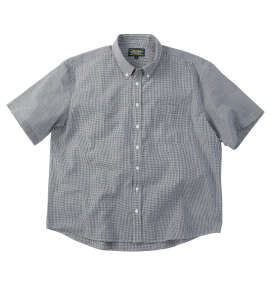 Mc.S.P 吸汗速乾TCシアサッカーギンガムチェックB.D半袖シャツ ブラック