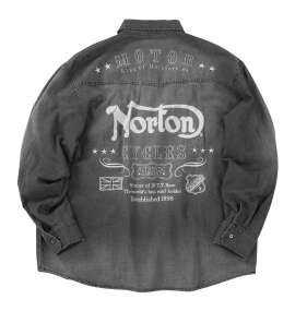 Norton デニム長袖シャツ サンドブラック