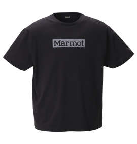 Marmot スクエアロゴ半袖Tシャツ ブラック