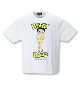 BETTY BOOP ネオンカラープリント半袖Tシャツ オフホワイト