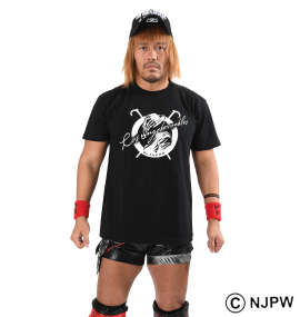 新日本プロレス L・I・J「camarada」半袖Tシャツ ブラック×ホワイト