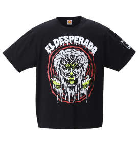 新日本プロレス エル・デスペラードイラスト半袖Tシャツ ブラック