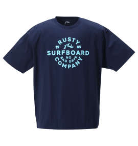 RUSTY プリントTシャツ ネイビー
