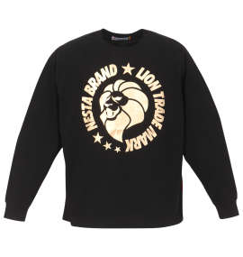 NESTA BRAND 箔プリント長袖Tシャツ ブラック