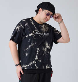 PSYCHO NATION チェーン付フェイクレイヤード半袖Tシャツ ブラック×ブラック