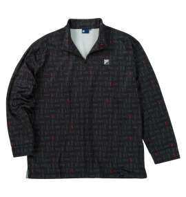 FILA GOLF ハーフジップ裏起毛長袖シャツ ブラック