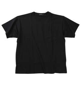 EL.FO 無地ポケット付タフ衿クルーネック半袖Tシャツ ブラック