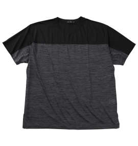 EL.FO DRYクルーネック切替半袖Tシャツ チャコールグレー