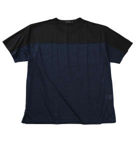 EL.FO DRYクルーネック切替半袖Tシャツ ネイビー