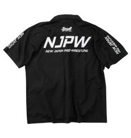 SOUL SPORTS×新日本プロレス ドライメッシュ半袖B.Dポロシャツ ブラック