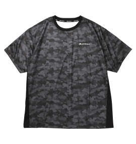Phiten DRY総柄半袖Tシャツ ブラック