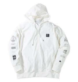 OCEAN PACIFIC 接触冷感ストレッチUV長袖フルジップパーカー ホワイト