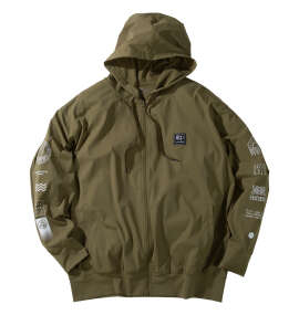 OCEAN PACIFIC 接触冷感ストレッチUV長袖フルジップパーカー カーキ