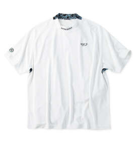 SY32 by SWEET YEARS グラフィックポイント半袖モックネックシャツ ホワイト