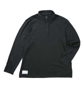 adidas golf バックグラフィック長袖ポロシャツ カーボン