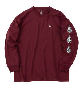 VOLCOM TRUE TO THIS長袖Tシャツ バーガンディ
