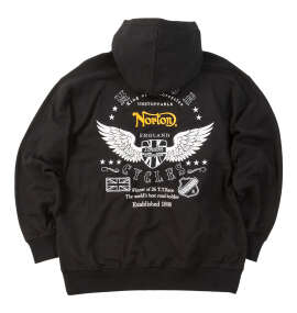 Norton 裏毛フルジップパーカー ブラック