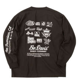 BEN DAVIS グラフィック長袖Tシャツ ブラック
