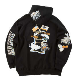 BEN DAVIS スーベニアフルジップパーカー ブラック