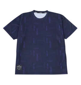 EVERLAST 総柄プリント半袖Tシャツ ネイビー
