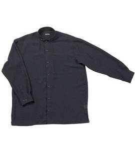  スタンドカラーシャツ ブラック